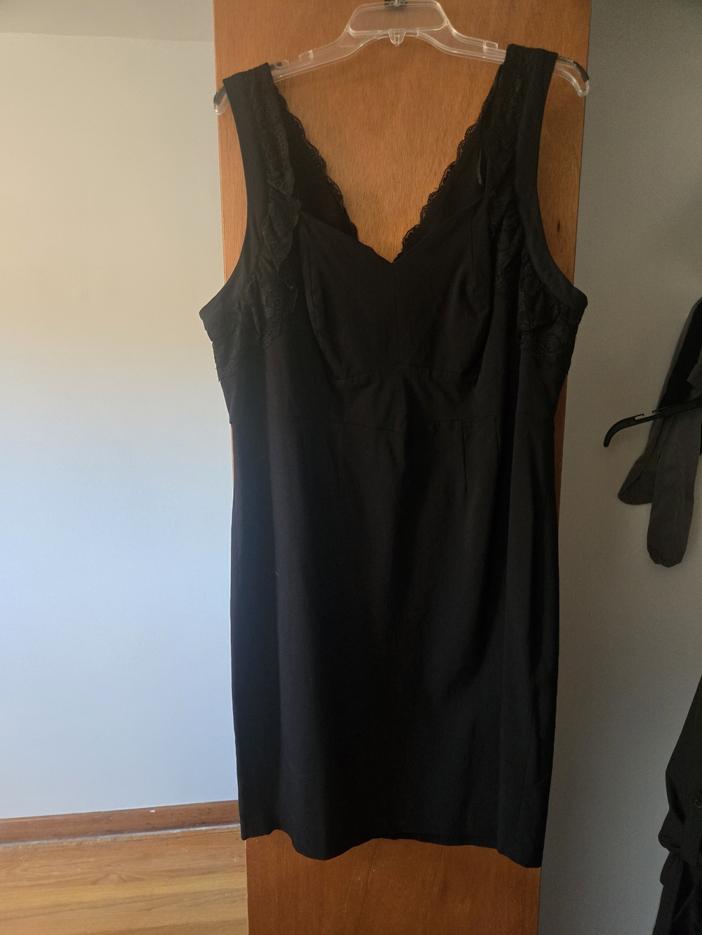 torrid Black Lace-Trim Slip Dress
